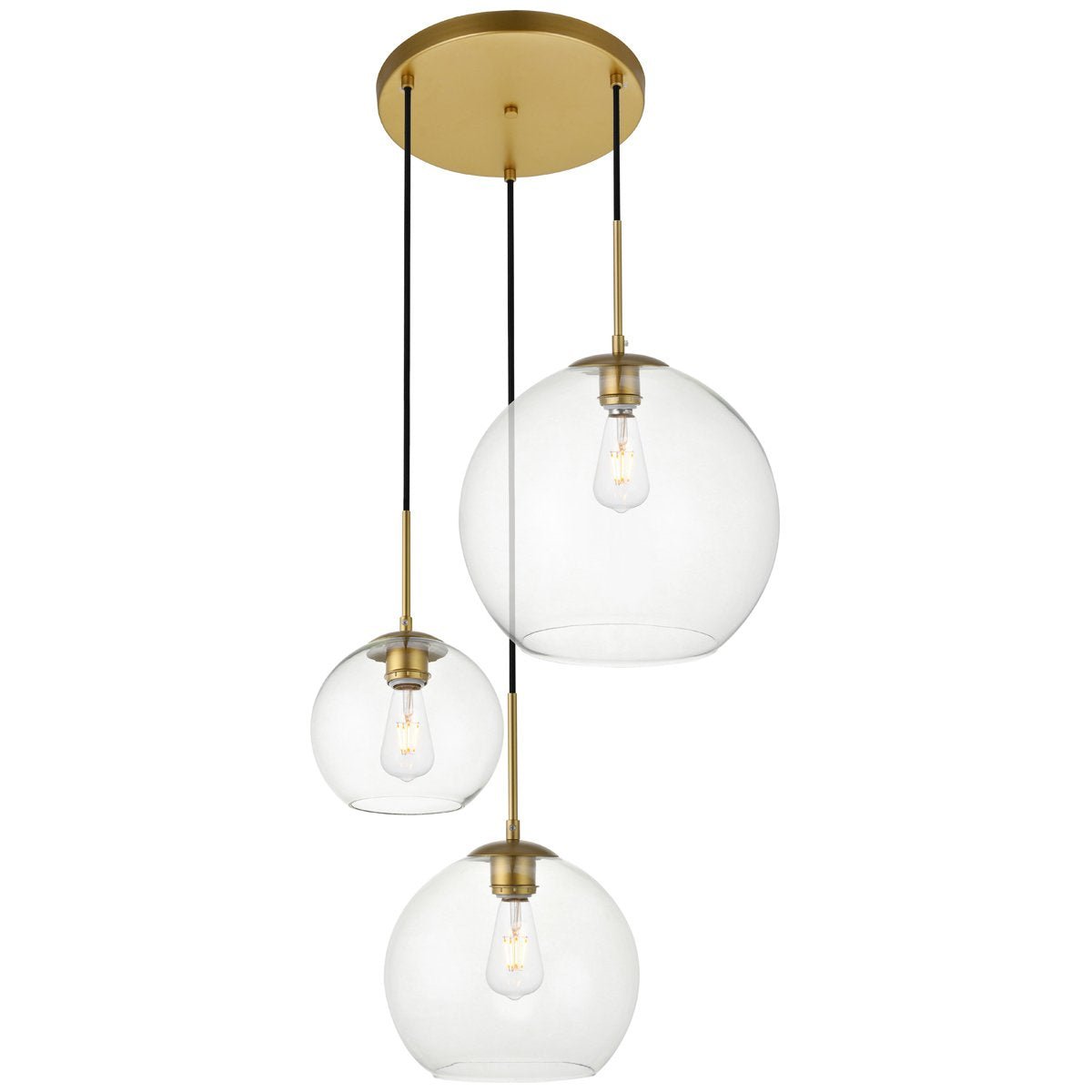 Baxter 3 - Light 20.9 - Inch Pendant | Elegant Lighting | Home Elegance USA