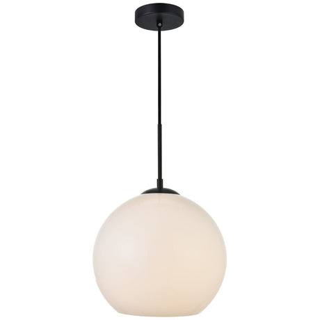 Baxter 1 - Light 11.8 - Inch Pendant With Clear Glass | Elegant Lighting - ELL - LD2225BK - Home Elegance USA - 7