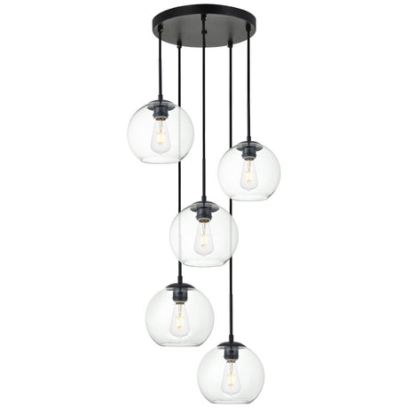 Baxter 5-Light Round Pendant | Elegant Lighting