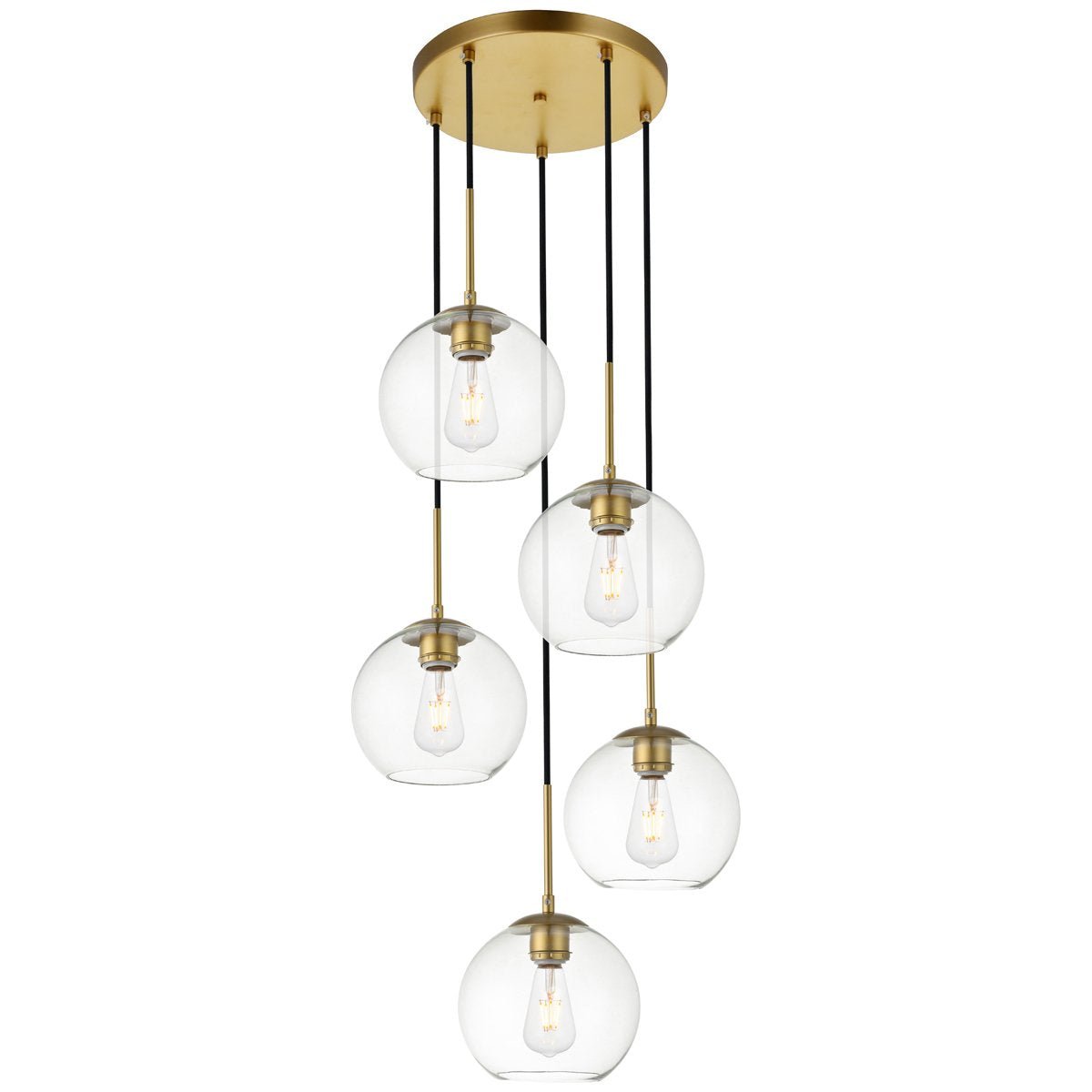 Baxter 5 - Light Round Pendant | Elegant Lighting | Home Elegance USA