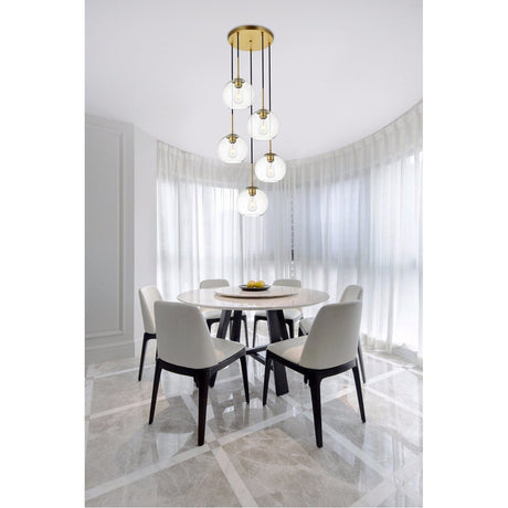 Baxter 5-Light Round Pendant | Elegant Lighting