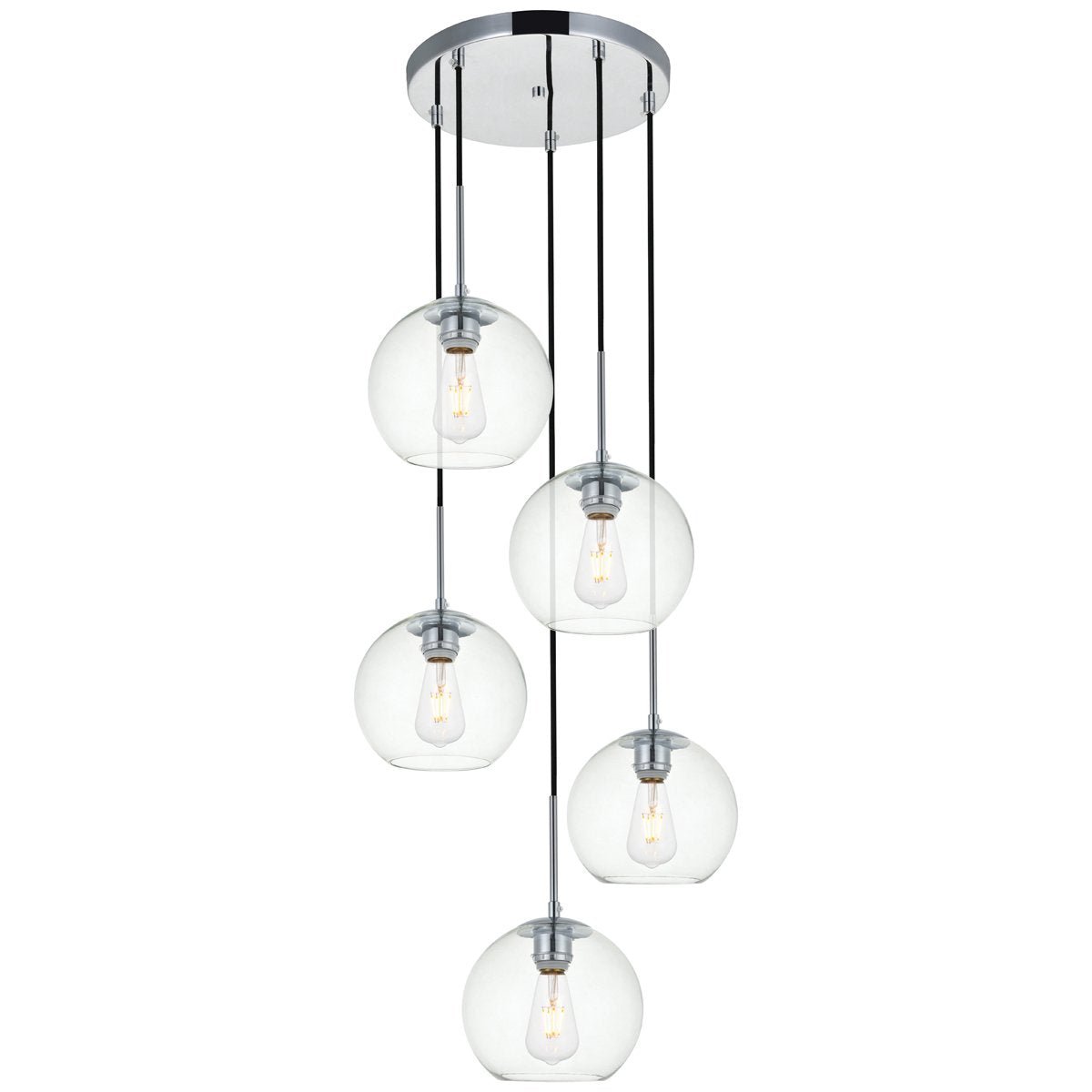 Baxter 5 - Light Round Pendant | Elegant Lighting | Home Elegance USA