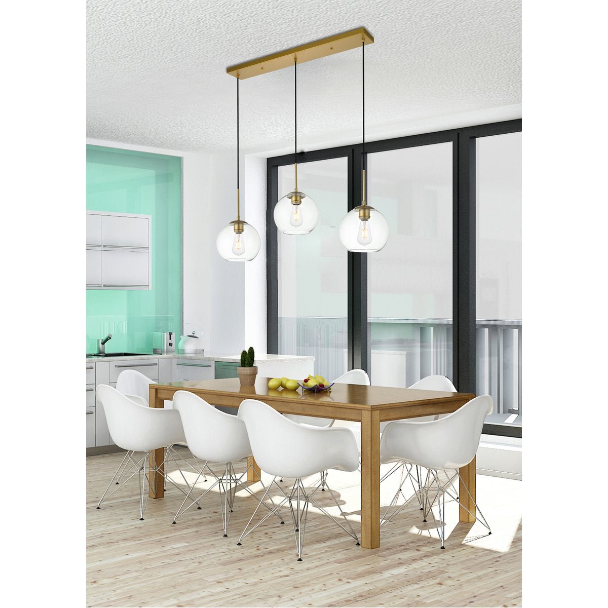 Baxter 3 - Light 36 - Inch Pendant | Elegant Lighting | Home Elegance USA