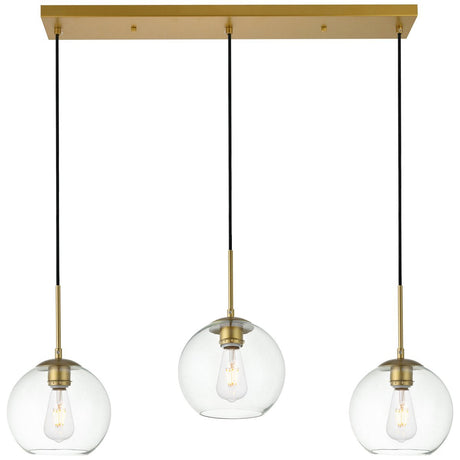 Baxter 3 - Light 36 - Inch Pendant | Elegant Lighting - ELL - LD2236BR - Home Elegance USA - 13