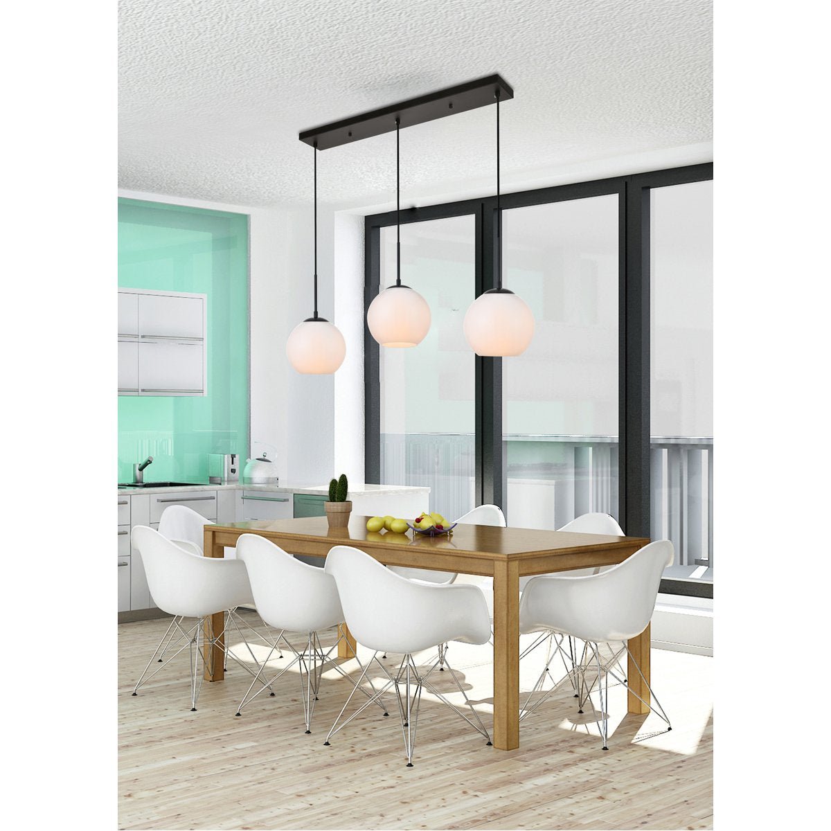 Baxter 3 - Light 36 - Inch Pendant | Elegant Lighting | Home Elegance USA