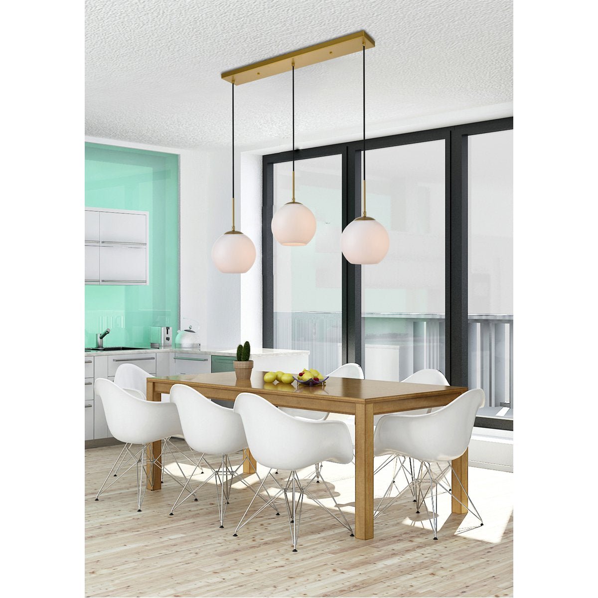 Baxter 3 - Light 36 - Inch Pendant | Elegant Lighting | Home Elegance USA