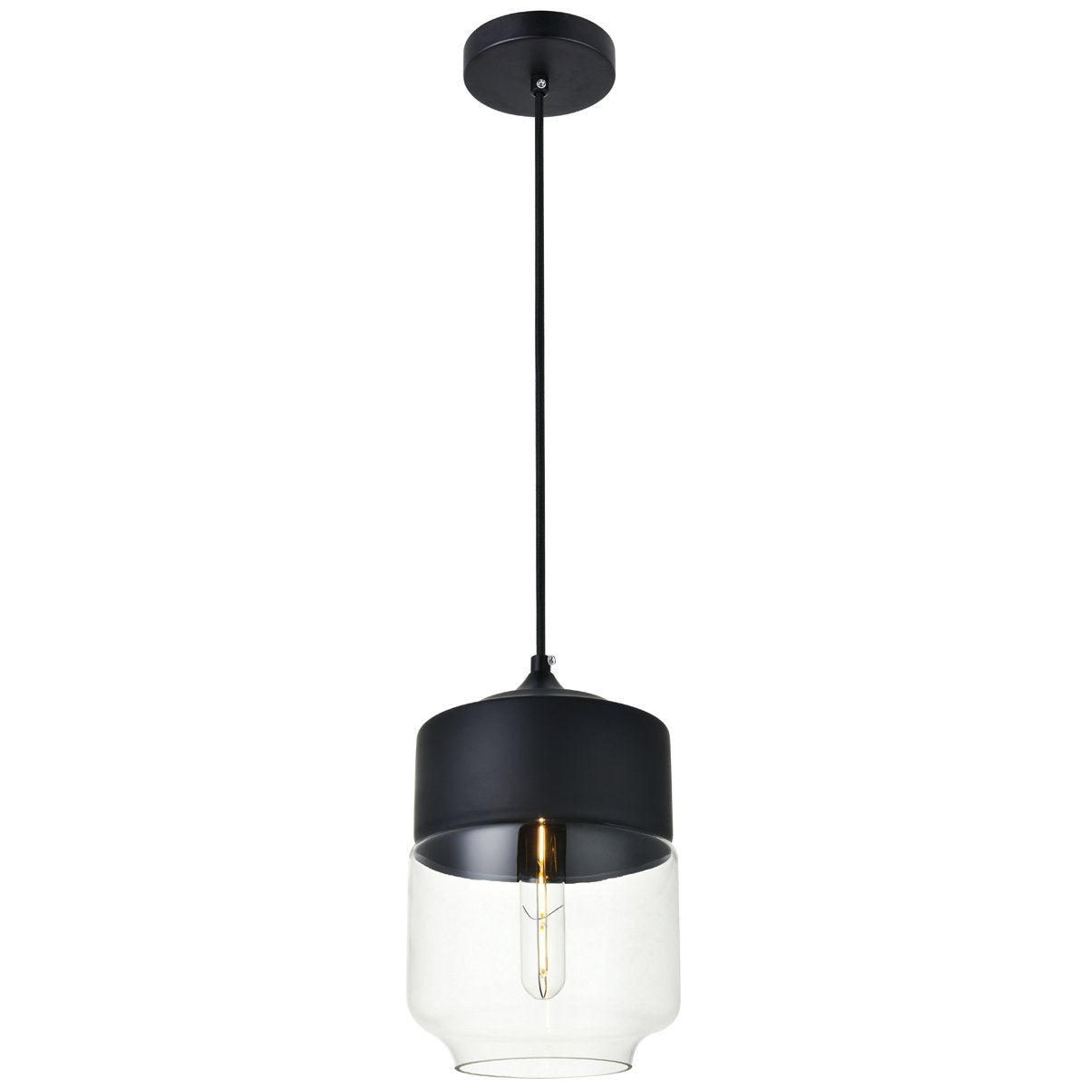 Ashwell 1 - Light 7.1 - Inch Pendant With Clear Glass | Elegant Lighting | Home Elegance USA