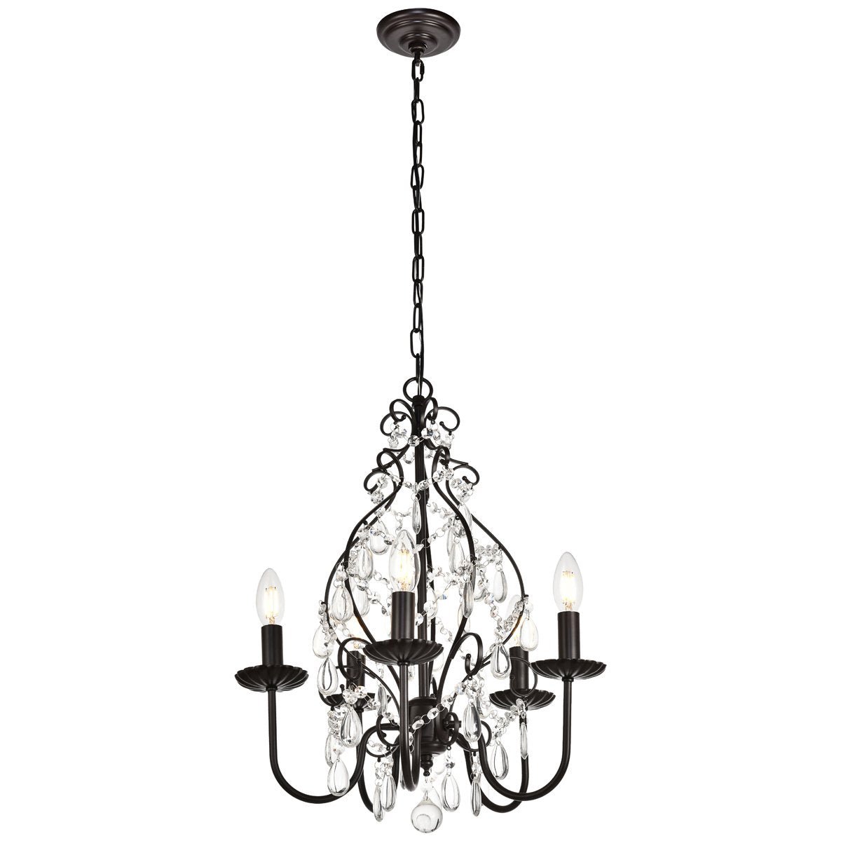 Blaise 17 - Inch Pendant In Oil Rubbed Bronze | Elegant Lighting - ELL - LD5003D17ORB - Home Elegance USA - 2