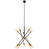 Axel Chandelier In Black And Brass | Elegant Lighting - ELL - LD8003D28BK - Home Elegance USA - 2