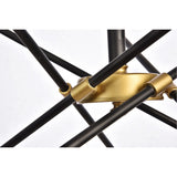 Axel Chandelier In Black And Brass | Elegant Lighting - ELL - LD8003D28BK - Home Elegance USA - 4