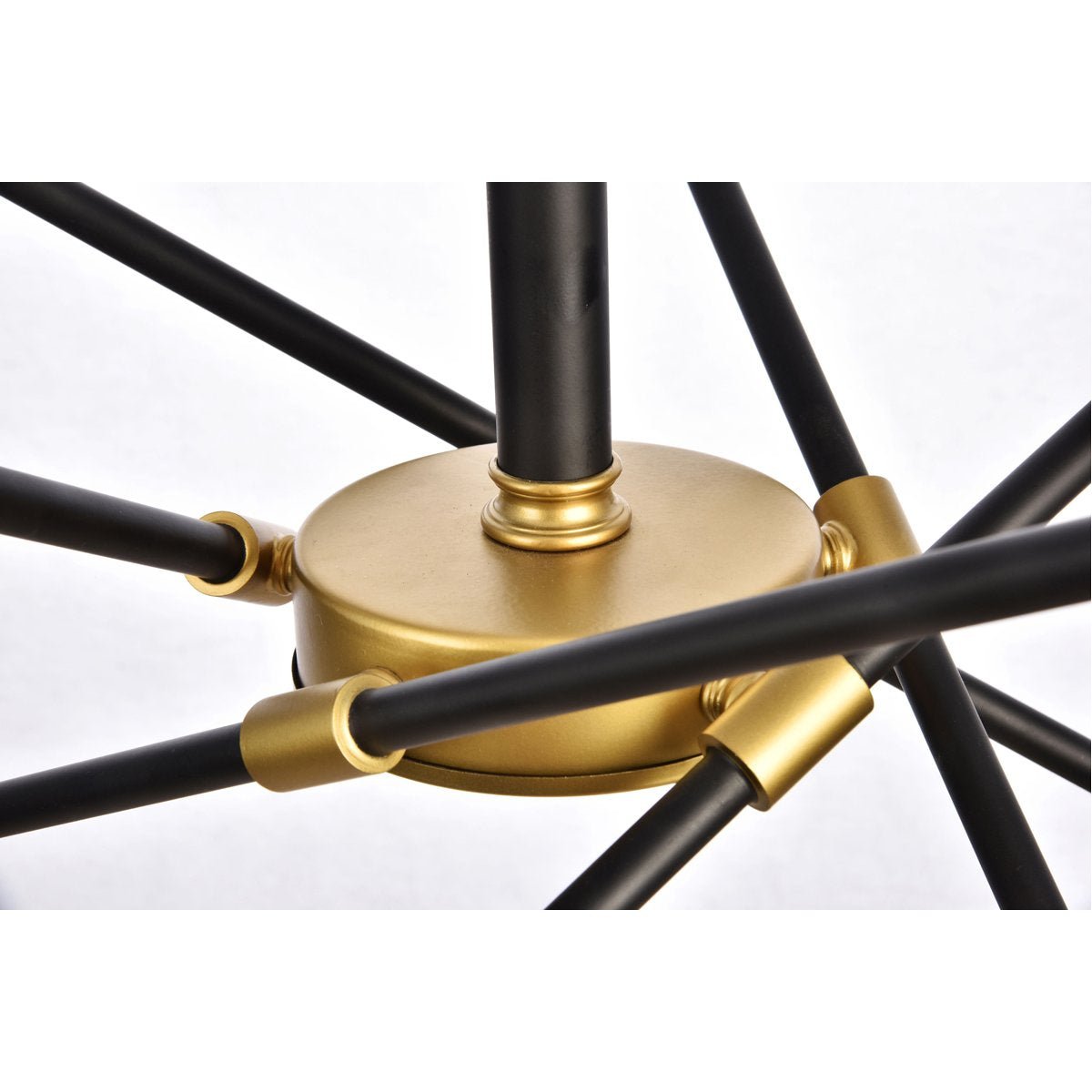 Axel Chandelier In Black And Brass | Elegant Lighting - ELL - LD8003D28BK - Home Elegance USA - 6