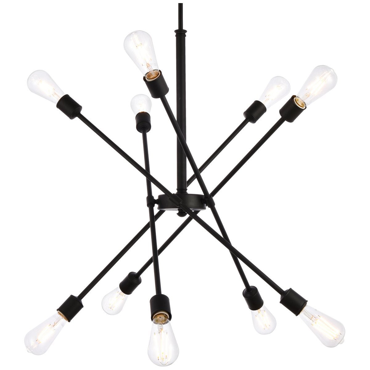 Axel 10 - Light Black Pendant With Hanging Rod | Elegant Lighting | Home Elegance USA