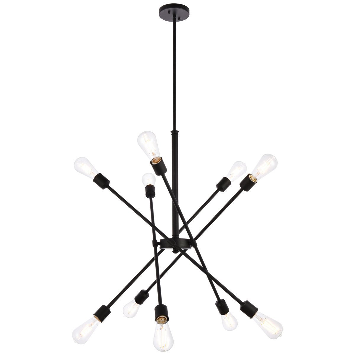 Axel 10 - Light Black Pendant With Hanging Rod | Elegant Lighting | Home Elegance USA