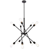 Axel 10 - Light Black Pendant With Hanging Rod | Elegant Lighting | Home Elegance USA