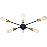 Axel Wall Sconce In Black And Brass | Elegant Lighting | Home Elegance USA