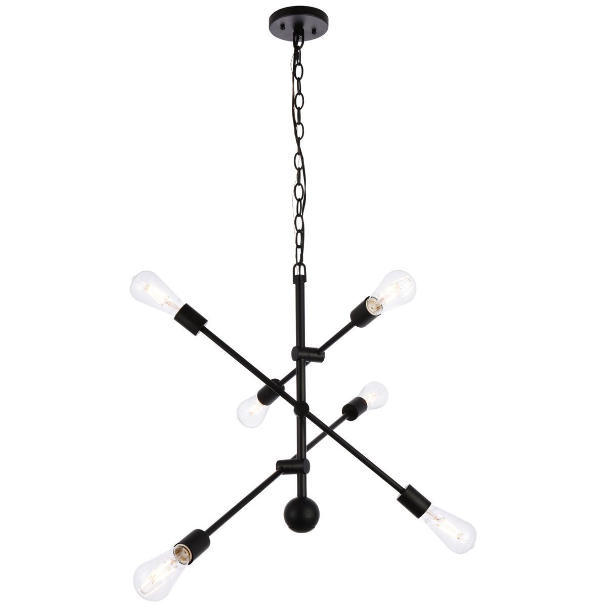 Axel 6 - Light Black Pendant With Chain | Elegant Lighting | Home Elegance USA