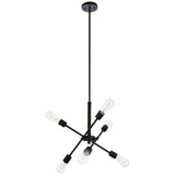 Axel 6 - Light Black Pendant With Hanging Rod | Elegant Lighting | Home Elegance USA