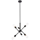 Axel 6 - Light Black Pendant With Hanging Rod | Elegant Lighting | Home Elegance USA