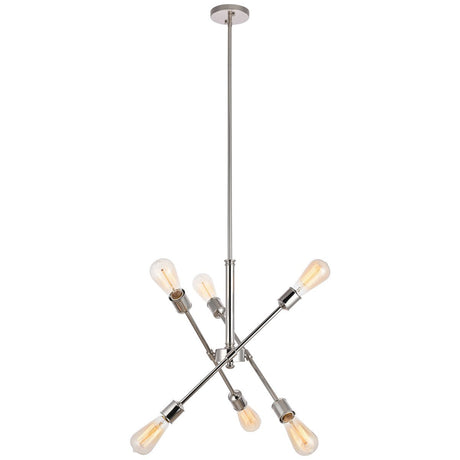 Axel 6 - Light 17.1 - Inch Pendant | Elegant Lighting - ELL - LD8016D18PN - Home Elegance USA - 8