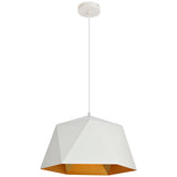 Arden 17.7 - Inch Pendant In Frosted White And Gold | Elegant Lighting | Home Elegance USA