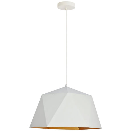 Arden 17.7 - Inch Pendant In Frosted White And Gold | Elegant Lighting - ELL - LDPD2082 - Home Elegance USA - 1