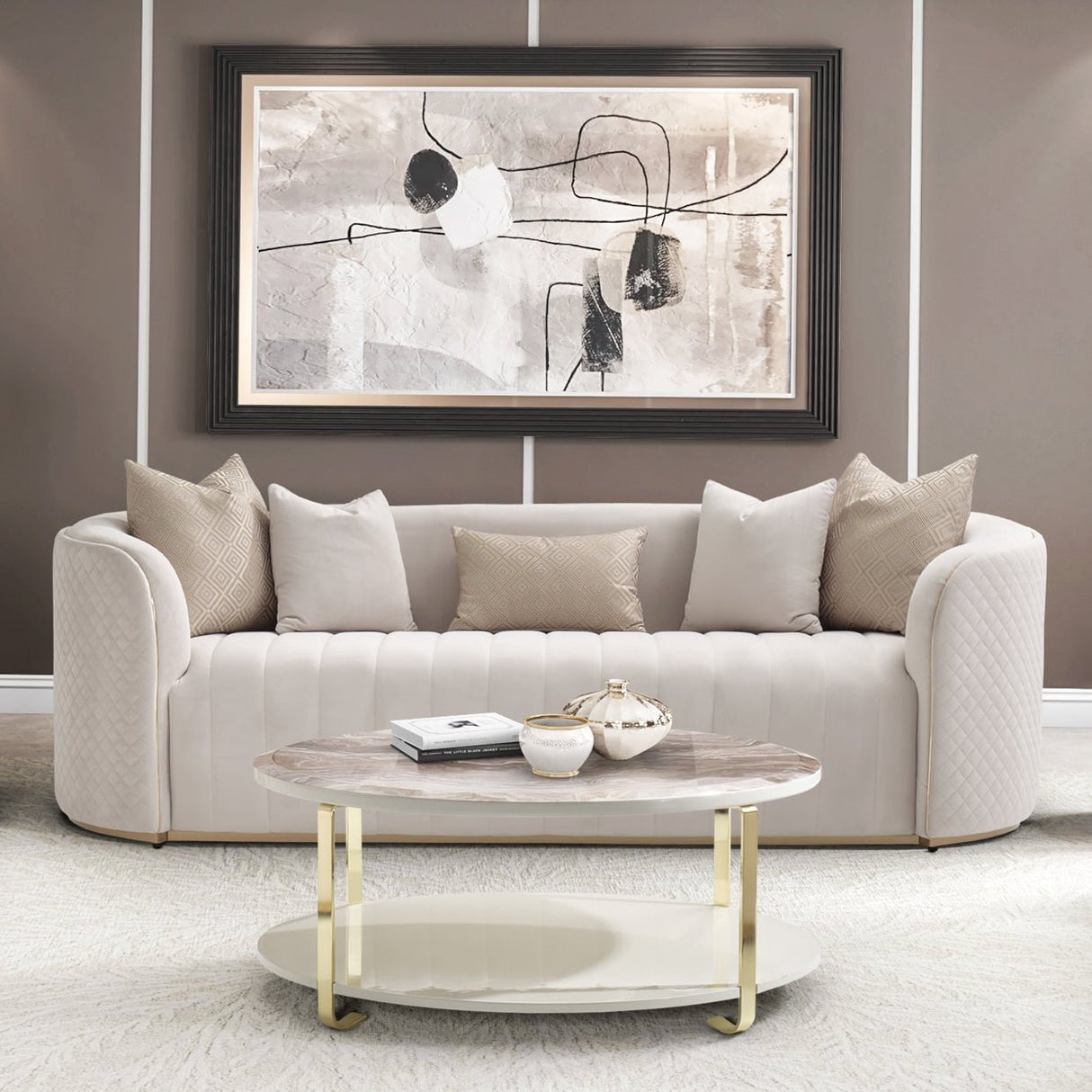 Ariana Velvet Sofa | Aico | Home Elegance USA