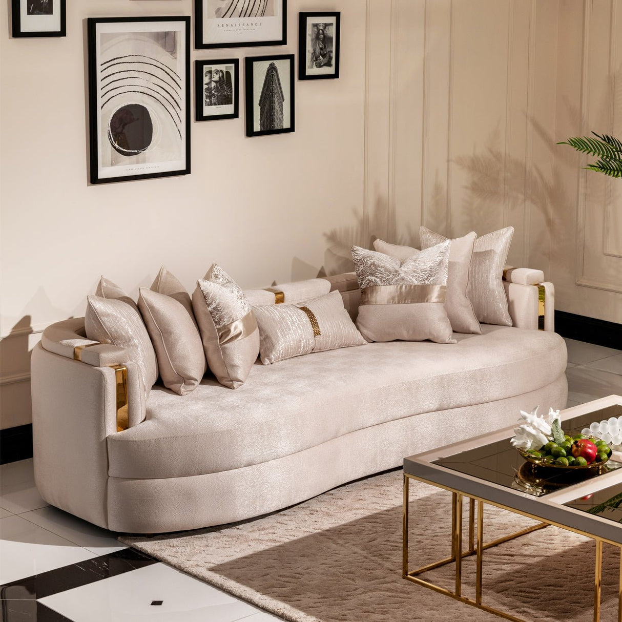 Carmela Mansion Sofa | Aico - LFR - CRMA816 - AMD - 806 - Home Elegance USA - 3