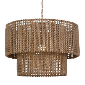 Biswas Woven Jute 1 Light Pendant | Uttermost | Home Elegance USA