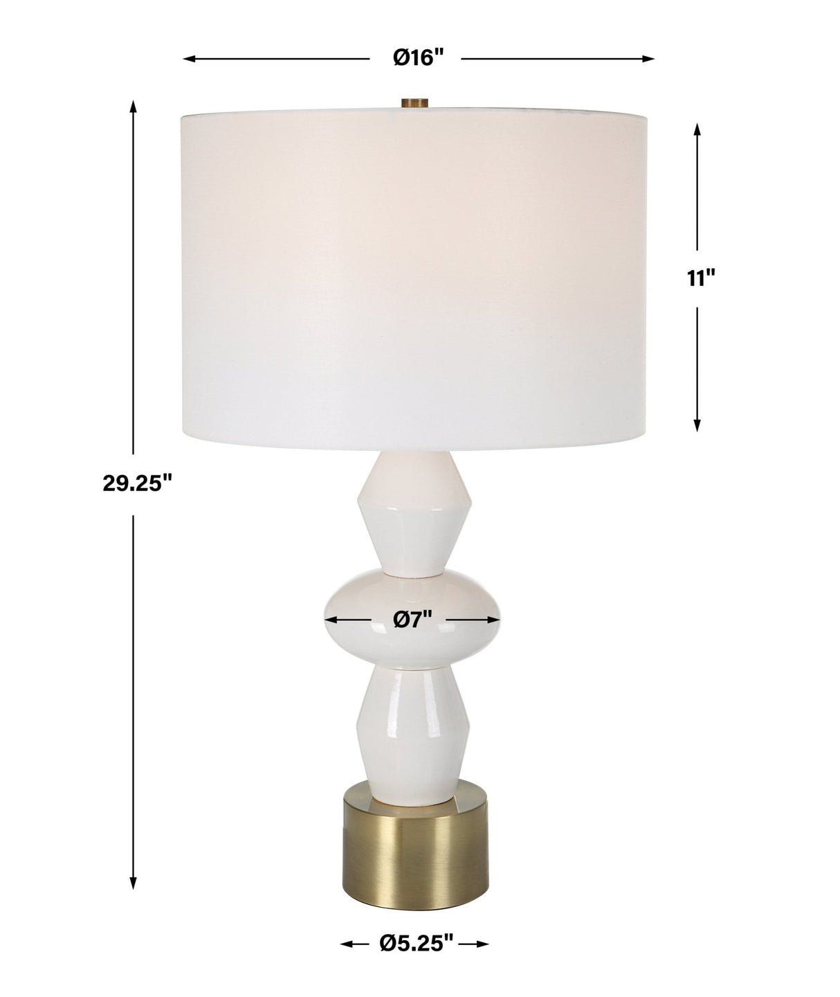 Architect White Table Lamp | Uttermost | Home Elegance USA