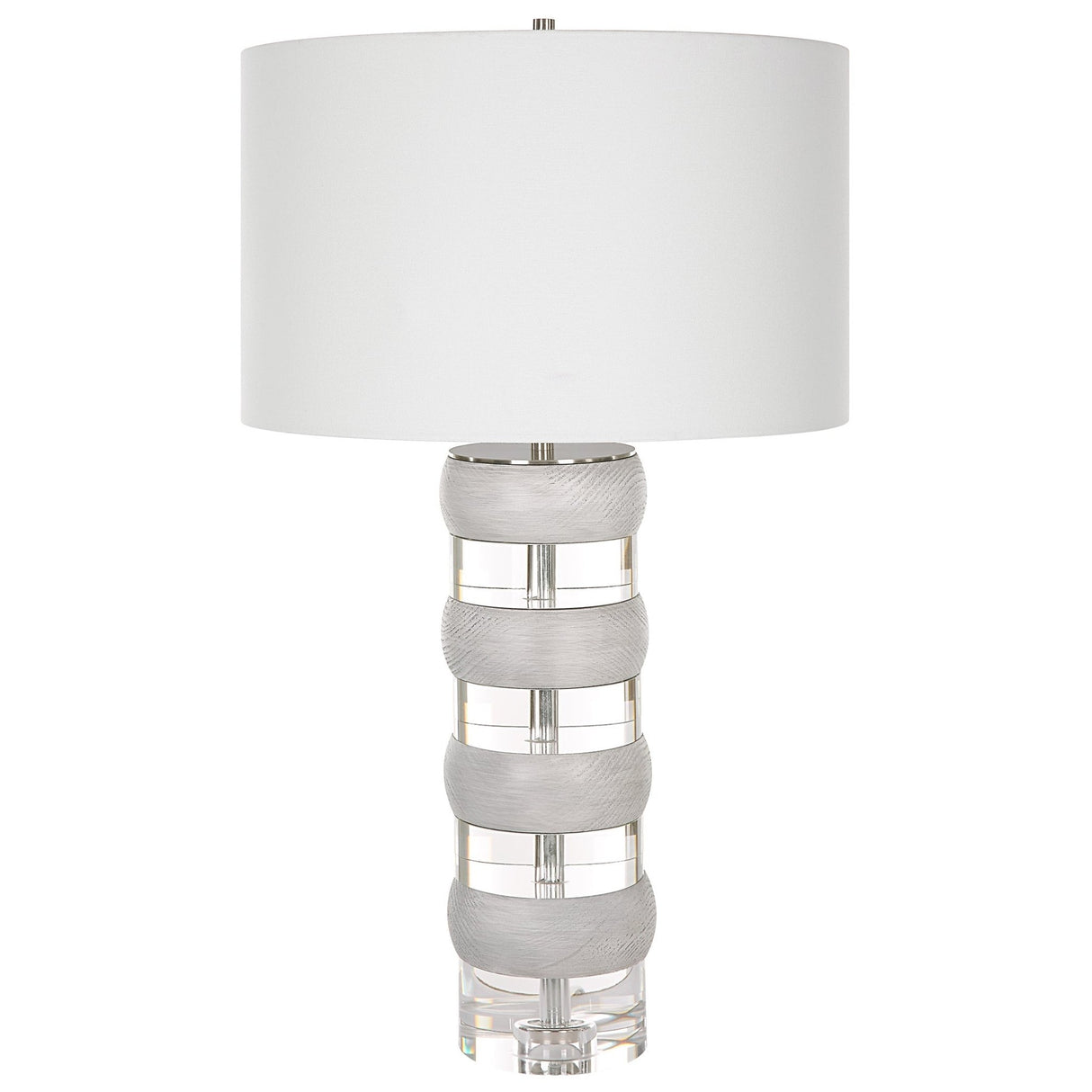 Band Together Crystal & Wood Table Lamp | Uttermost | Home Elegance USA