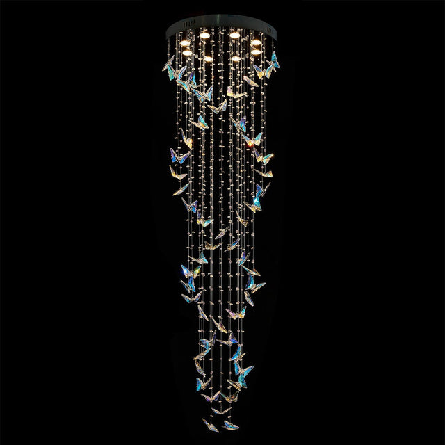 Butterfly Dance Chandelier - Lt-Ch1012-Chrm - Aico Furniture