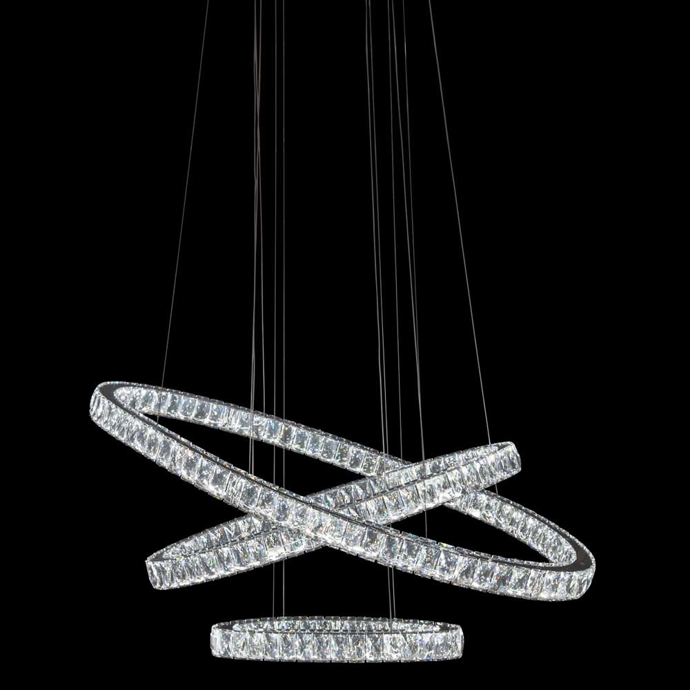 Asteroids Led Chandelier Oval Rings - Lt - Ch801 | Aico - LT - CH801 - Home Elegance USA - 1