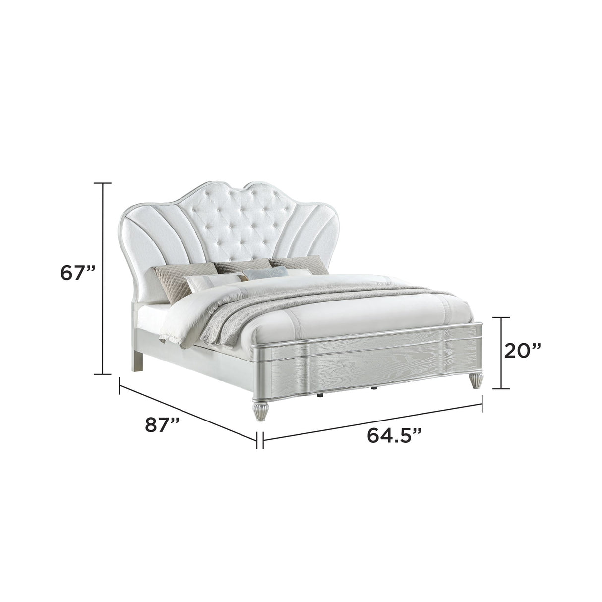 Landmark Panel Bed Silver - Galaxy - 2