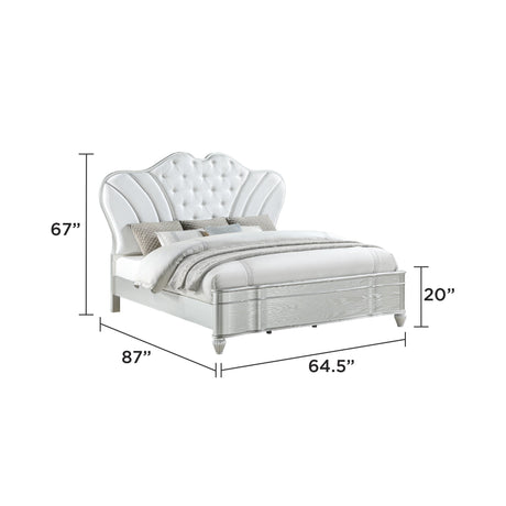 Landmark Panel Bed Silver - Galaxy - 2