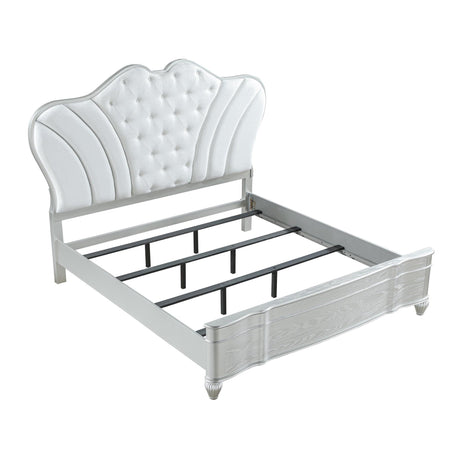 Landmark Panel Bed Silver - Galaxy Furniture - 3