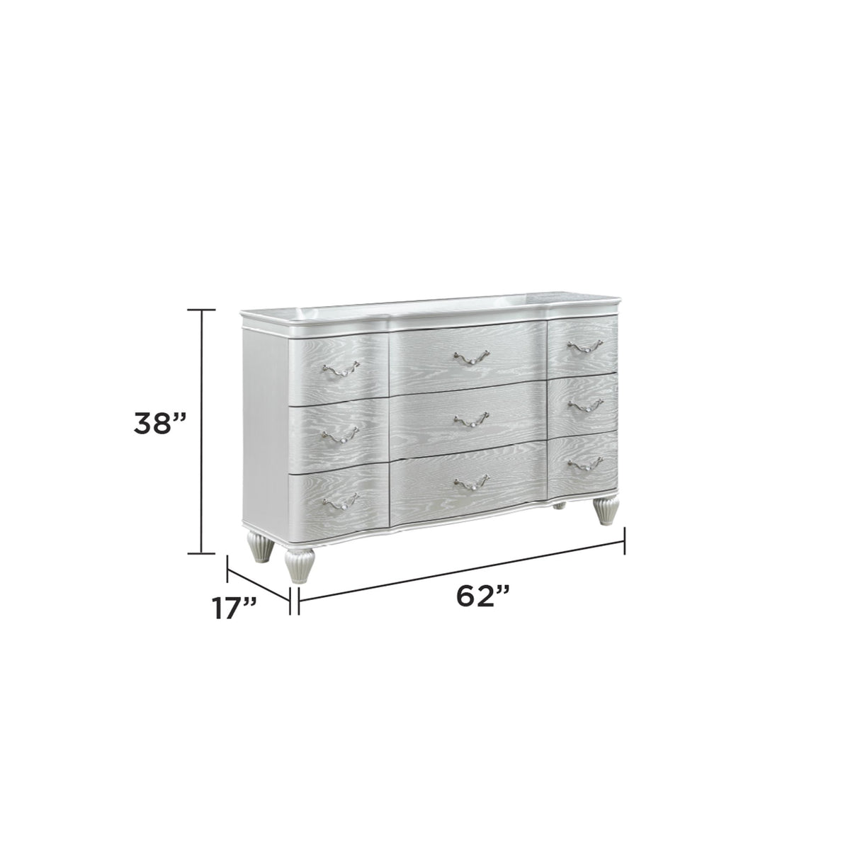 Landmark dresser Silver - Galaxy Furniture - 3