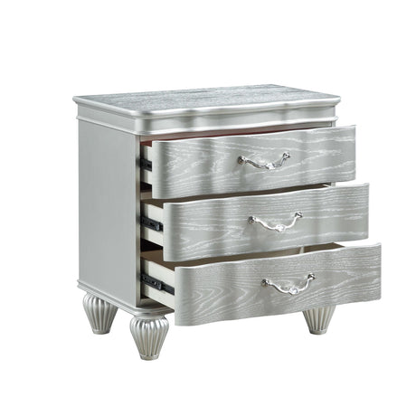 Landmark nightstand Silver - Galaxy Furniture - 2