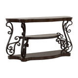 Sofa Table - Laney Sofa Table Deep Merlot and Clear