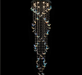 Butterfly Dance Chandelier – Chrome Sculptural Crystal Butterfly Lighting Fixture