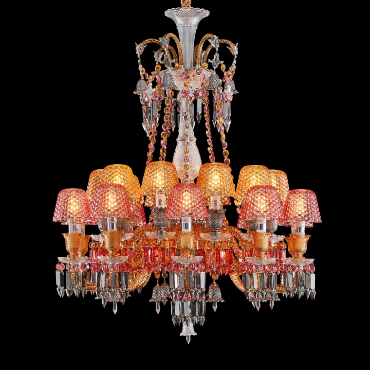Czarina 20-Light Chandelier – Chrome Royal Jewel Crystal Luxury Lighting Fixture