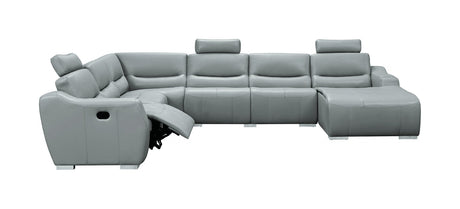 2144 Sectional Right W/Recliner In Light Grey - 2144Sectionalgrey | ESF - 2144SECTIONALGREY - Home Elegance USA - 6