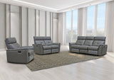 8501 3 Sofa W - 2 Recliners In Dark Grey - 85013Darkgrey | ESF | Home Elegance USA