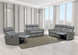 8501 3 Sofa W - 2 Recliners In Dark Grey - 85013Darkgrey | ESF | Home Elegance USA