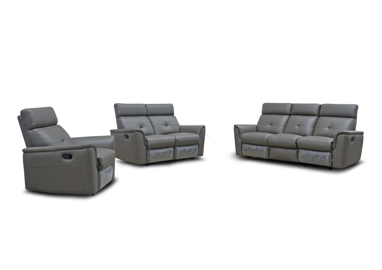 8501 3 Sofa W - 2 Recliners In Dark Grey - 85013Darkgrey | ESF - 85013DARKGREY - Home Elegance USA - 3