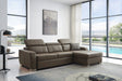 1822 Sectional Right W/Bed In Grayish Brown Taupe - 1822Sectional | ESF