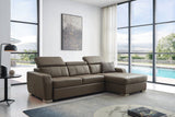 1822 Sectional Right W/Bed In Grayish Brown Taupe - 1822Sectional | ESF - 1822SECTIONAL - Home Elegance USA - 1