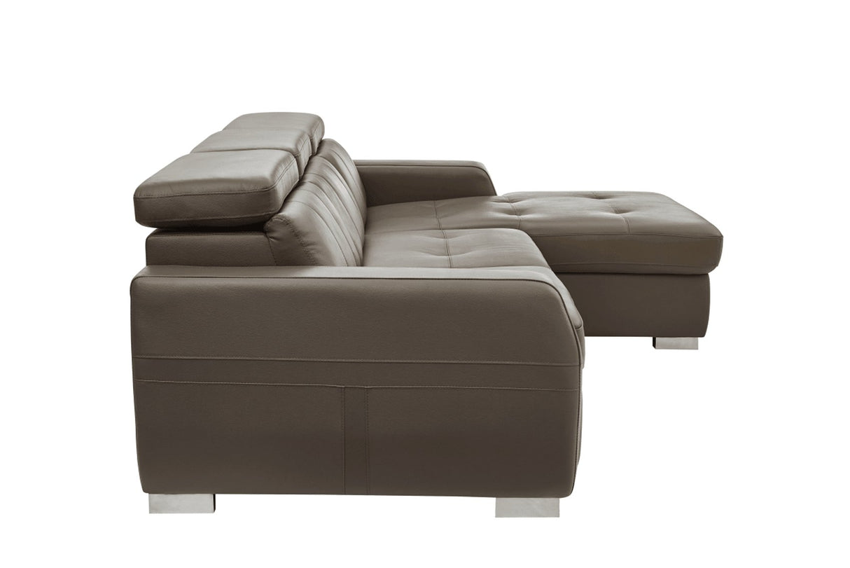 1822 Sectional Right W/Bed In Grayish Brown Taupe - 1822Sectional | ESF | Home Elegance USA