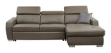 1822 Sectional Right W/Bed In Grayish Brown Taupe - 1822Sectional | ESF | Home Elegance USA