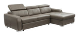 1822 Sectional Right W/Bed In Grayish Brown Taupe - 1822Sectional | ESF | Home Elegance USA