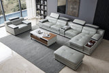 908 Ottoman In Light Grey - 908Ottoman | ESF - 908OTTOMAN - Home Elegance USA - 4